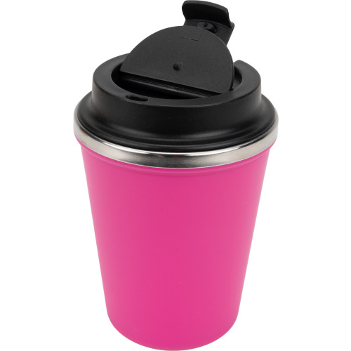 Kubek termiczny 350 ml z powłoką z recyklingu METODY Różowy 8496211 (1)