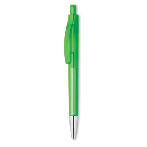 Przyciskany długopis przezroczysty zielony MO8813-24 (2)