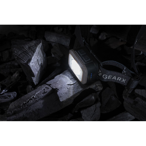 Latarka na głowę Gear X ze światłem COB, RABS Szary P513.102 (4)