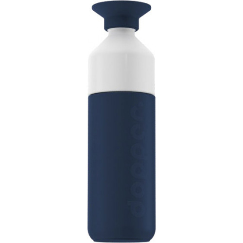 Butelka termiczna ze słomką Dopper Insulated (580 ml) - Blazing Black x Flip Straw - Black Granatowy DOB3391 
