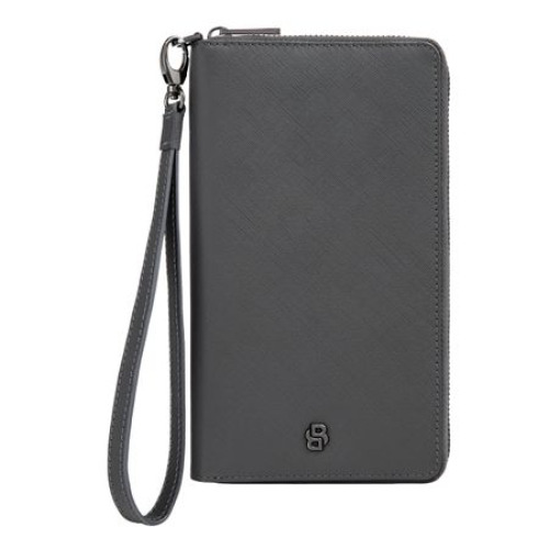 Portfel podróżny Double B Saffiano Black Szary HLL526H (6)