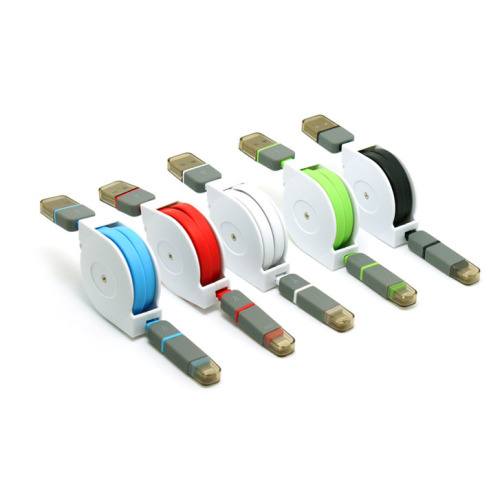 Zwijany kabel USB do transferu danych Zielony EG 010509 