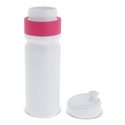 Bidon sportowy z obwódką  750ml Biały / różowy LT98786-N0176 (4)