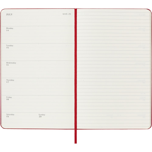 Kalendarz z notatnikiem MOLESKINE czerwony VM399-05/2025 (10)