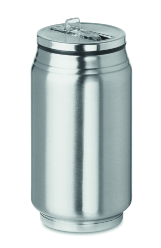 Kubek z otwarciem typu puszka srebrny mat MO9598-16 (1)