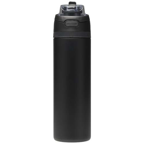 Bidon na wodę Theron 800 ml z jednowarstwowej stali nierdzewnej pochodzącej z recyklingu, certyfikowanej zgodnie z RCS, z pok Czarny 10095190 (2)