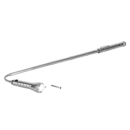 Teleskopowa latarka COB | Scout Srebrny V9753-32 (4)