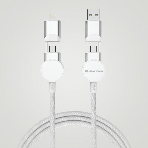 Kabel do ładowania 6 w 1 45W Urban Vitamin Oakland Biały P302.703 (3)