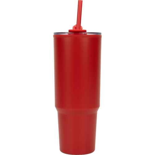 Kubek ze słomką XXL 1200 ml TEODORA Czerwony 8468605 (8)