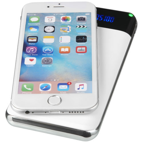 Bezprzewodowy powerbank 10000 mAh Constant z wyświetlaczem LED Biały 12395600 