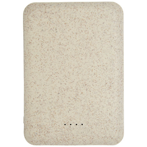 Powerbank Asama o pojemności 5000 mAh ze słomy pszenicznej Beżowy 12413702 (3)