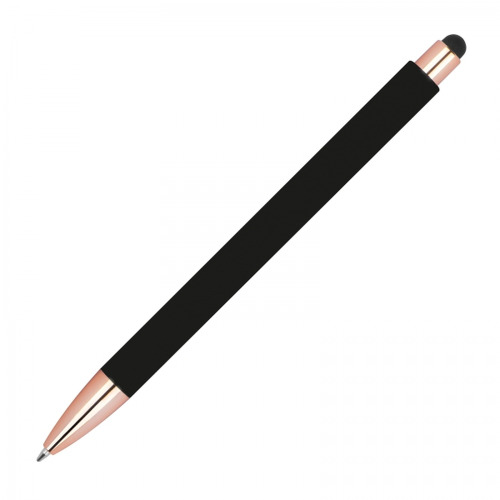 Długopis plastikowy soft touch LENA Czarny 1387303 (3)