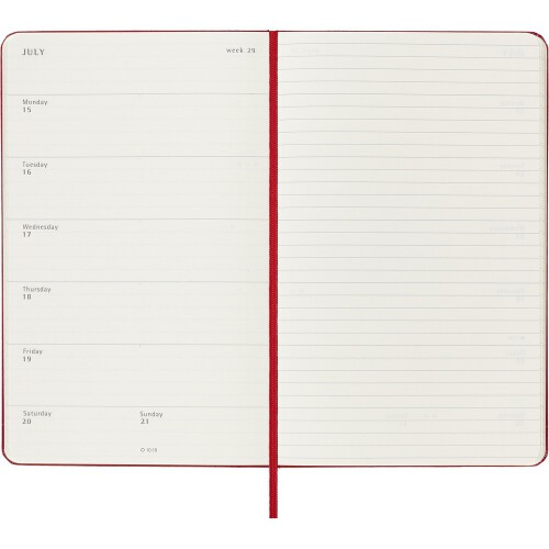 Kalendarz z notatnikiem MOLESKINE czerwony VM399-05/2025 (4)