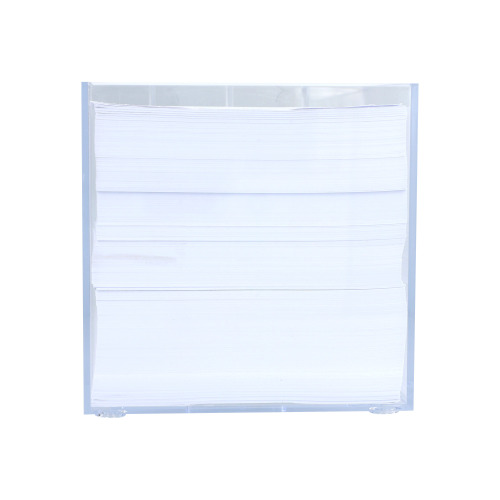 Blok 10x10x10cm w pudełku kostkowym z przegródkami na artykuły biurowe Transparentny LT91767-N0004 (1)
