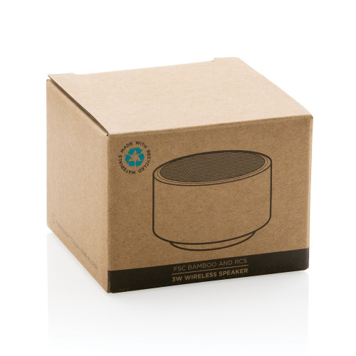 Bambusowy głośnik bezprzewodowy 3W, RABS Biały P329.593 (8)