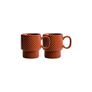 Kubek do kawy COFFEE & MORE 2-szt, terracotta