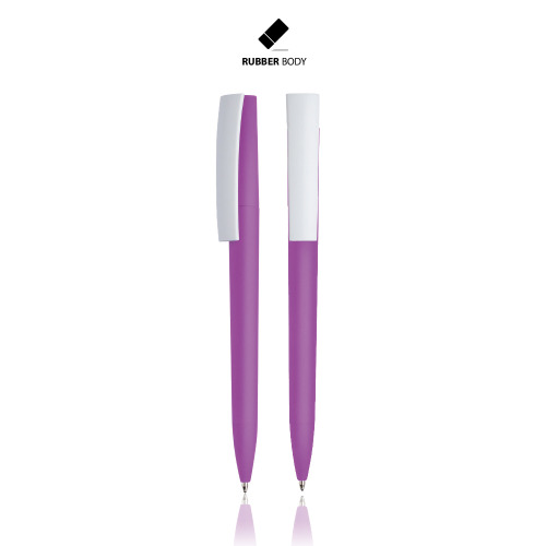 Długopis plastikowy soft touch / Rubby Purple IP13139057 