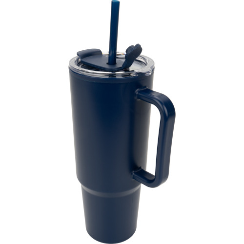 Kubek ze słomką XXL 1200 ml TEODORA Granatowy 8468644 (2)