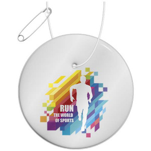Okrągła, lekka, odblaskowa zawieszka RFX™ H-16 z PVC