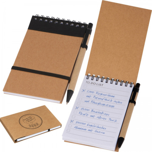 Notatnik w linie z długopisem EUGENIO Czarny 2049703 