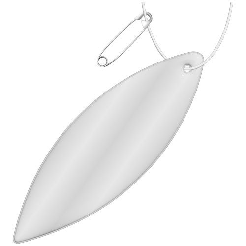 RFX™ reflective odblaskowa zawieszka z TPU, elipsa Biały 1PR11301 
