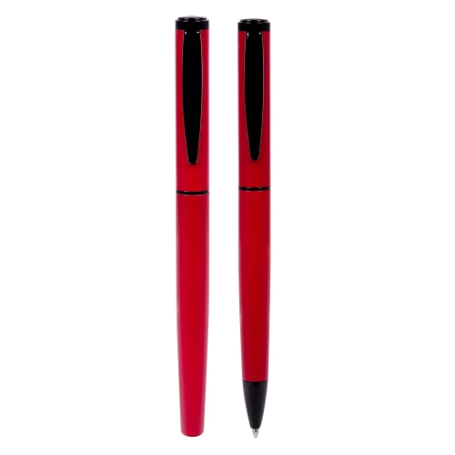 Zestaw piśmienny Mauro Conti, długopis i pióro kulkowe czerwony V4831-05 (1)