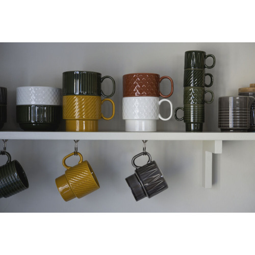 Kubek do kawy COFFEE & MORE 2-szt, żółty Żółty 5018524- (7)