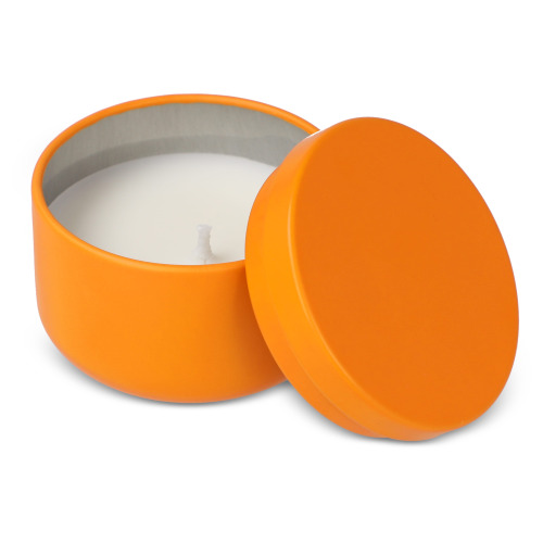 Bezzapachowa świeca roślinna Asana w puszce z recyklingu Pomarańczowy LT90743-N0026 (2)