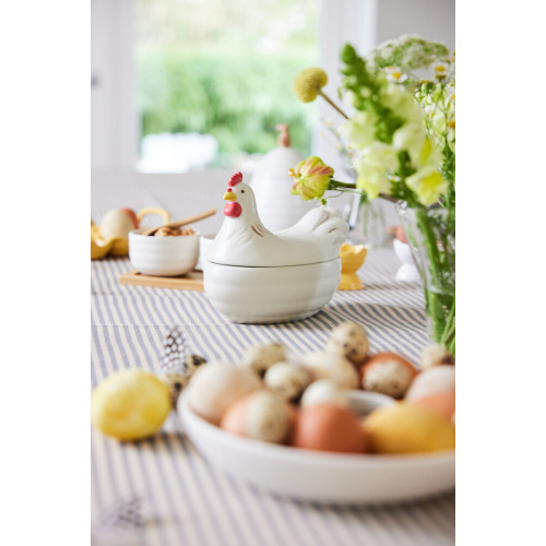 POJEMNIK ELLEN KURA, KREMOWY Kremowy 5018456- (3)