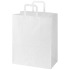 Kraft torba papierowa 80–90 g/m2 z płaskimi uchwytami — 32 x 17 x 39 cm Biały 1PQ01101 (2) thumbnail