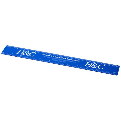 Linijka Renzo o długości 30 cm wykonana z tworzywa sztucznego Niebieski 21053502 (1)