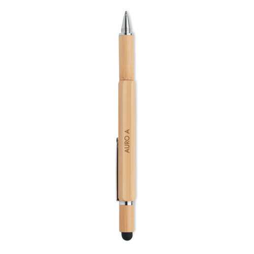 Bambusowy długopis z poziomicą drewna MO6559-40 (5)
