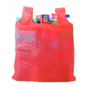 Torba na zakupy, składana Czerwony