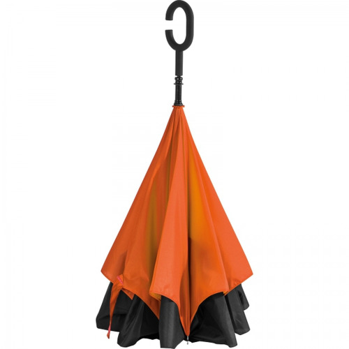 Parasol manualny odwrócony ø120 cm OLIVIA Pomarańczowy 4047610 (2)