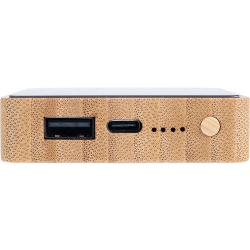 Power Bank 5000 mAh z podświetlanym logo Beżowy EG061713 (5)