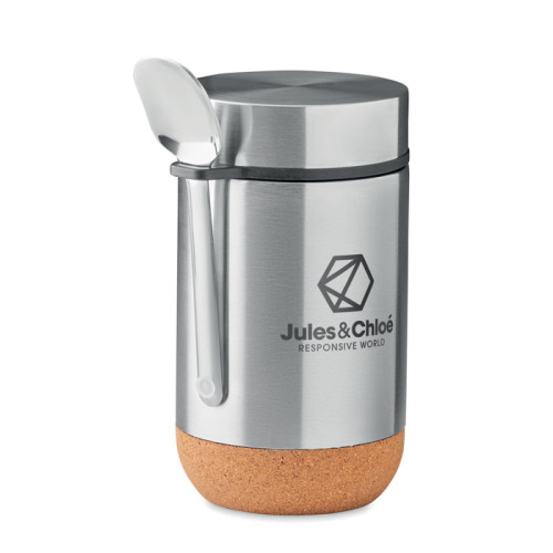 Dwuścienny pojemnik 400 ml Srebrny mat MO6747-16 (2)