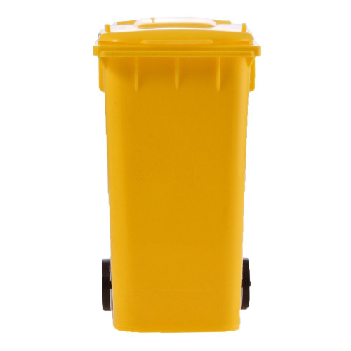 Pojemnik na przybory do pisania "kontener na śmieci" żółty V2565-08 (1)