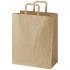 Kraft torba papierowa 80–90 g/m2 z płaskimi uchwytami — 32 x 17 x 39 cm Kraftowy brąz 1PQ01106 (2) thumbnail