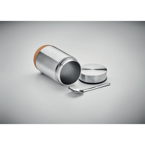 Dwuścienny pojemnik 400 ml Srebrny mat MO6747-16 (3)