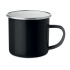 Metalowy kubek, warstwa emalii Czarny MO9756-03  thumbnail