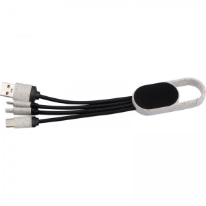 Kabel do ładowania 3w1 CARMEN Beżowy