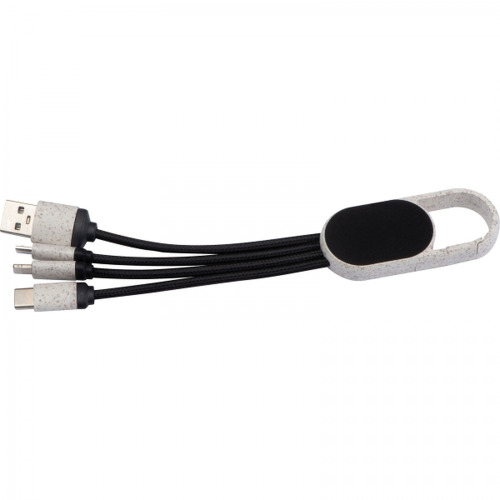 Kabel do ładowania 3w1 CARMEN Beżowy 3196113 (2)