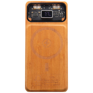 SCX.design P48 magnetyczny drewniany powerbank o pojemności 10 000 mAh i mocy 15 W