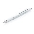 Długopis wielofunkcyjny, poziomica, śrubokręt, touch pen srebrny V1996-32  thumbnail