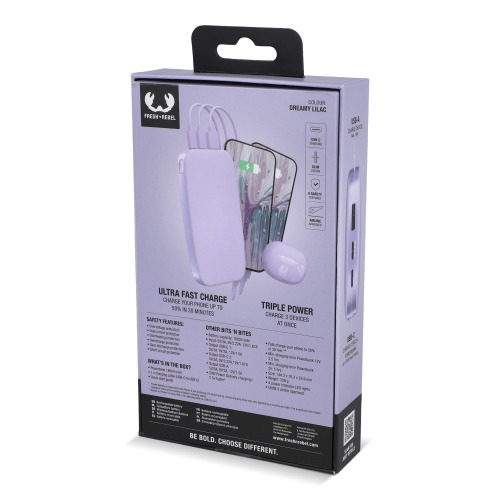 2PB18100 | Fresh 'n Rebel Powerbank 18000mAh USB-C Fast Charging 20W Liliowy LT49403-N0071 (4)