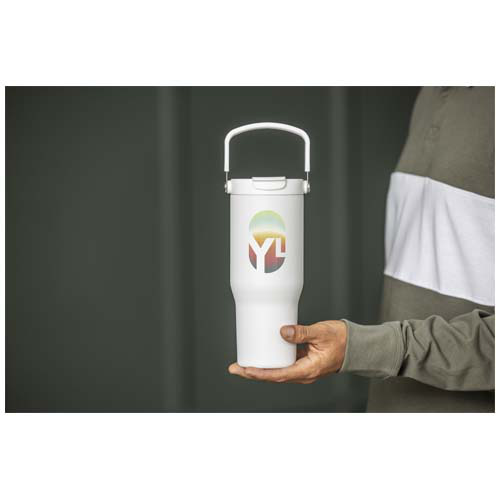 Kubek Bronx o pojemności 900 ml, z izolacją próżniową, wykonany ze recyklingowanej stali nierdzewnej z certyfikatem RCS i z miedzi, z wielofukncyjną zakrętką Dusty Pink 10086440 (7)