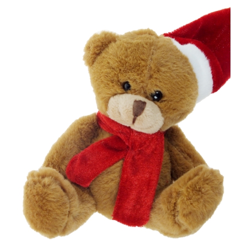 Nathan Brown, pluszowy miś świąteczny brązowo-czerwony HE261-56 (6)