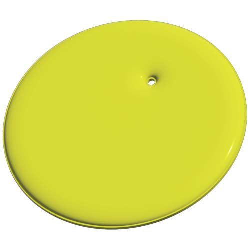 Okrągła, lekka, odblaskowa zawieszka RFX™ H-16 z PVC Neonowy żółty 1PR13313 (2)