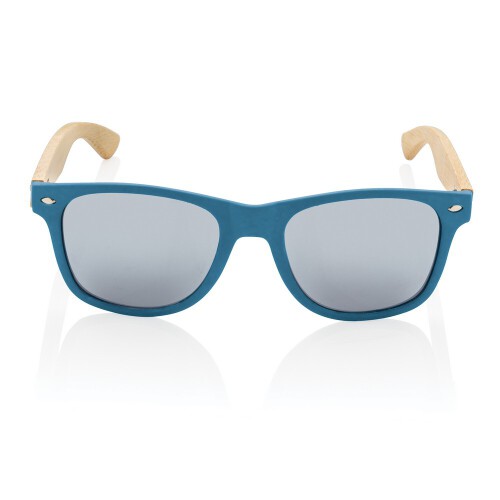 Okulary przeciwsłoneczne, plastik z recyklingu niebieski P453.975 (1)