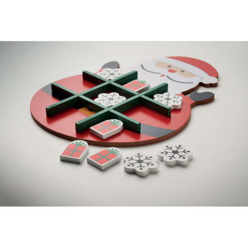 Świąteczna gra kółko i krzyżyk Czerwony CX1568-05 (3)